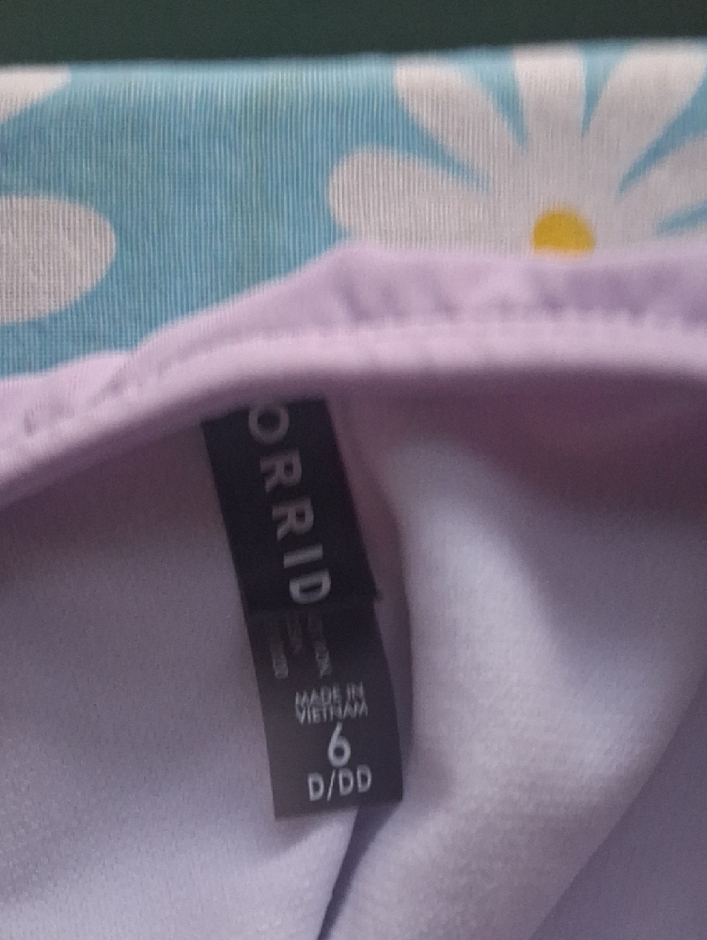 torrid  Lavender Swim Top with Floral Accent - Picture 2 of 5